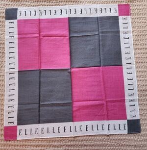 Elle Vibrant Pink and Gray Square Scarf